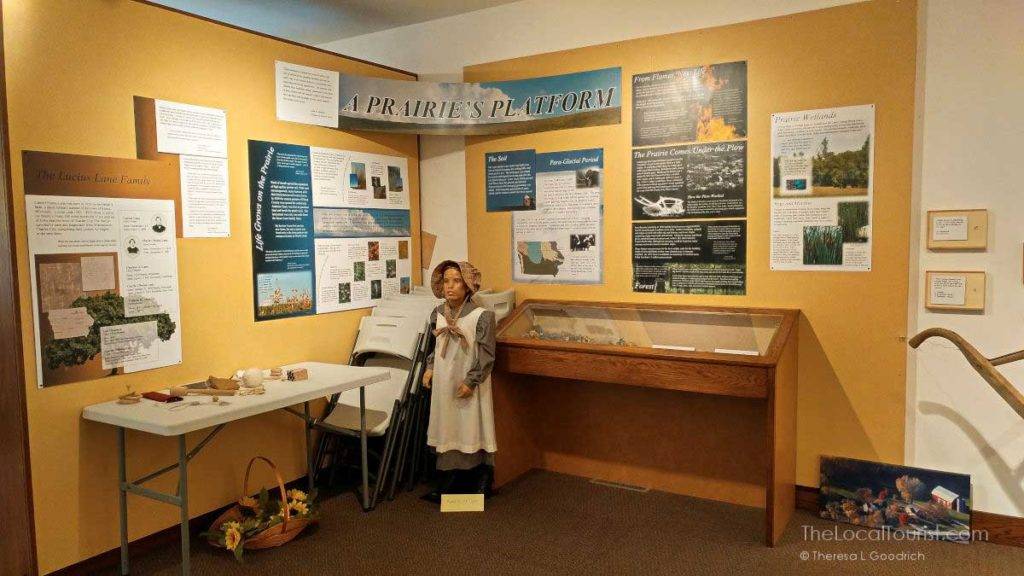 Display inside museum at Carrie Chapman Catt's Girlhood home