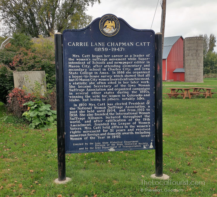 Historical Marker at Carrie Chapman Catt Girlhood Home