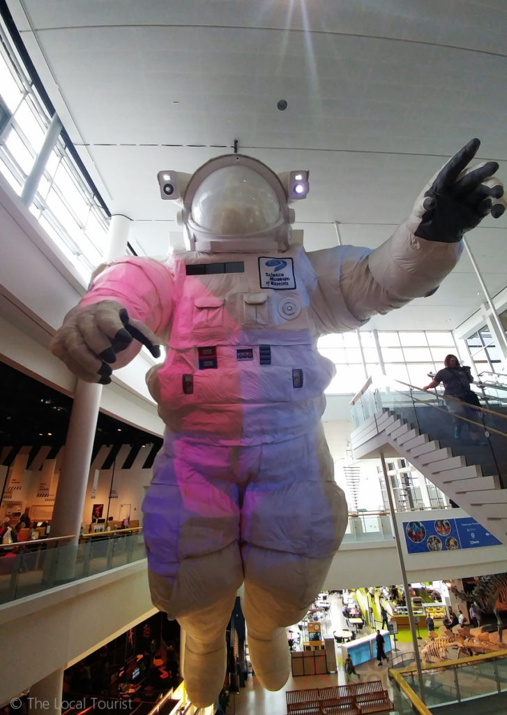 Giant astronaut at Science Museum of Minnesota