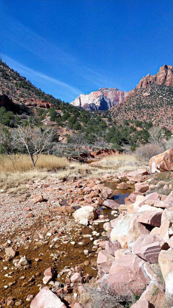 Tiny creek running through the canyon