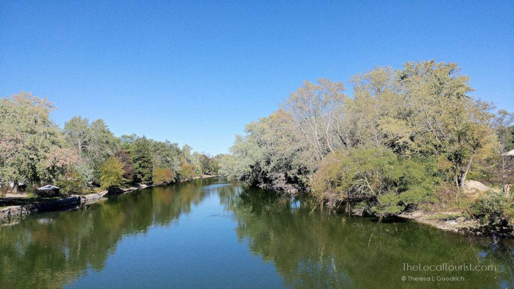View of the Fox River that can only be seen from the bike and pedestrian bridge