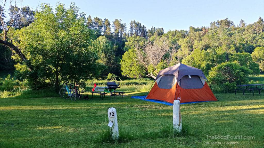 Campsite 12 at Smith Falls State Park near Valentine Nebraska