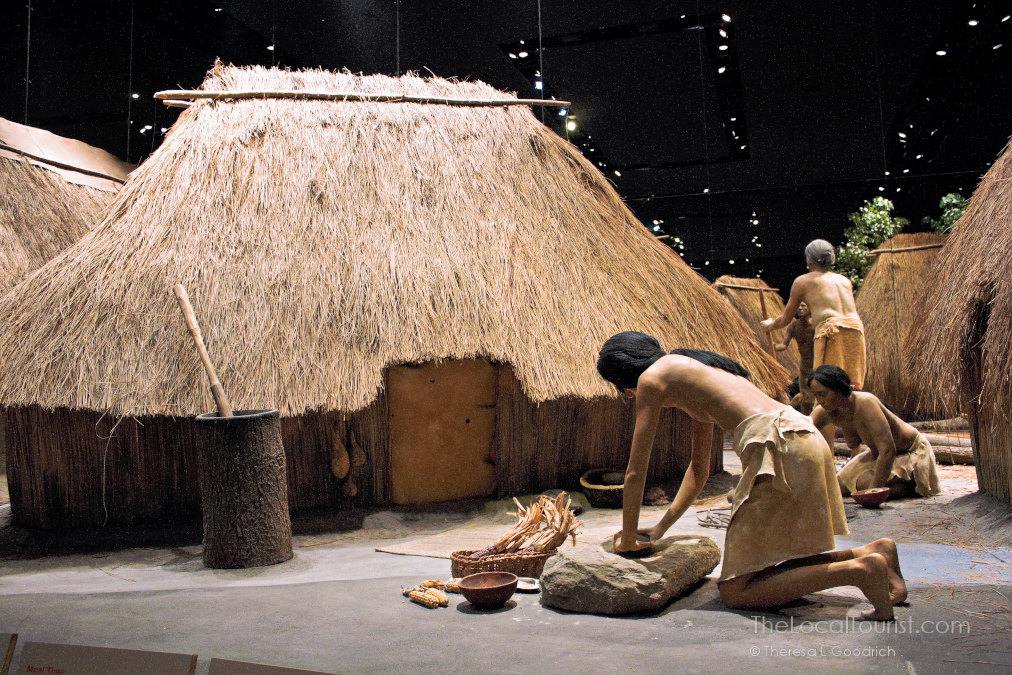 Inside the interpretative center at Cahokia Mounds