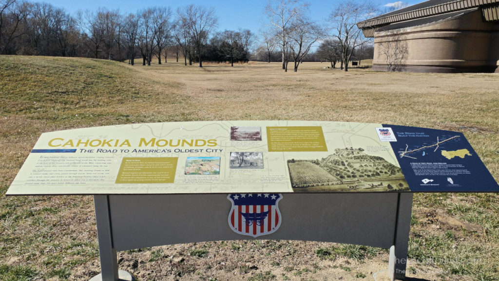 Introduction to Cahokia Mounds IL outside visitor center and interpretive museum