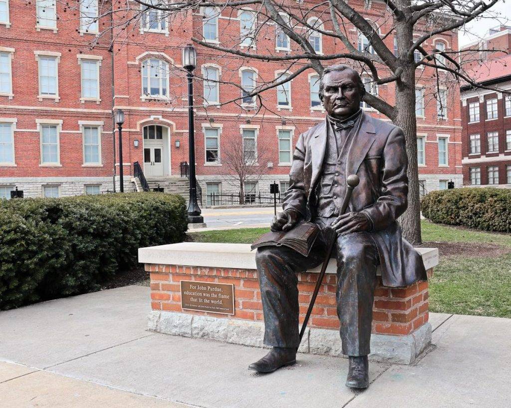 John Purdue Statue at Purdue University