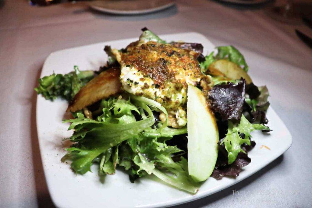 Warm goat cheese salad at 1776 Restaurant