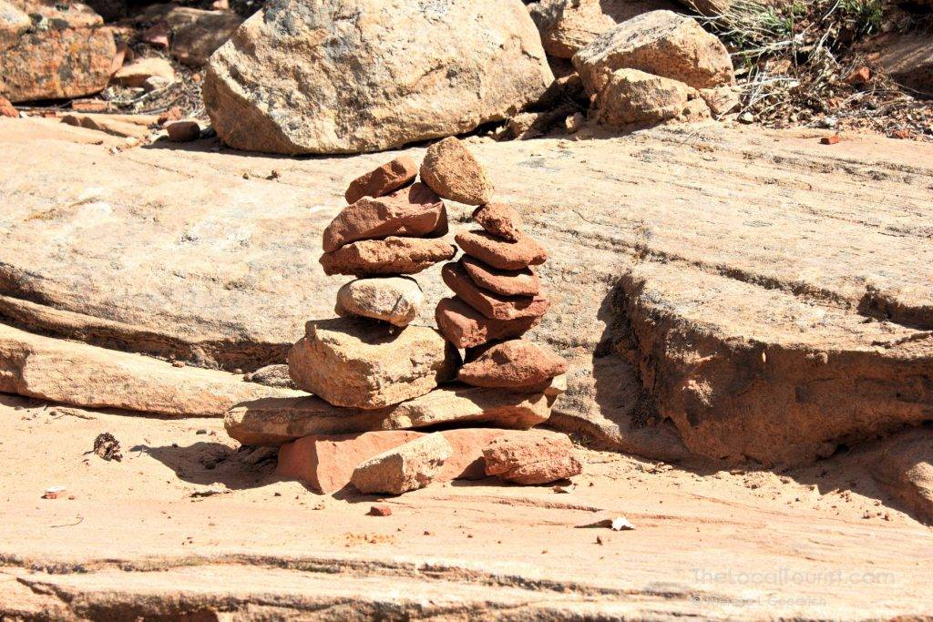 Rock cairn in Zion National Park