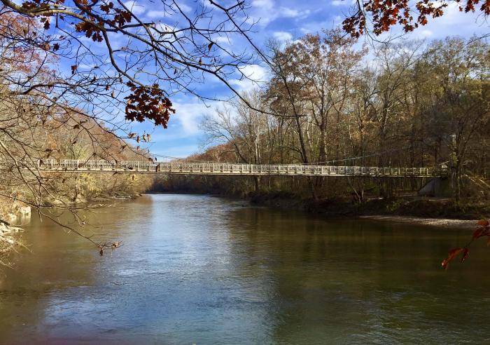 Suspension Bridge over Sugar Creek