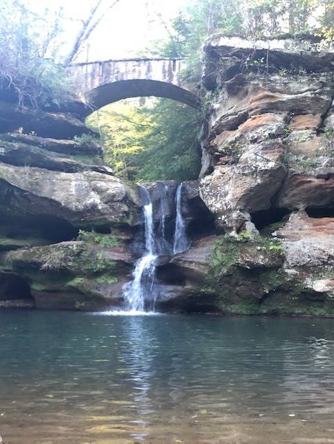 Waterfall at Hocking Hills State Park, photo by Brandy Gleason