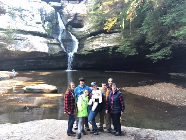 Gleason Family at Hocking Hills State Park, photo by Brandy Gleason