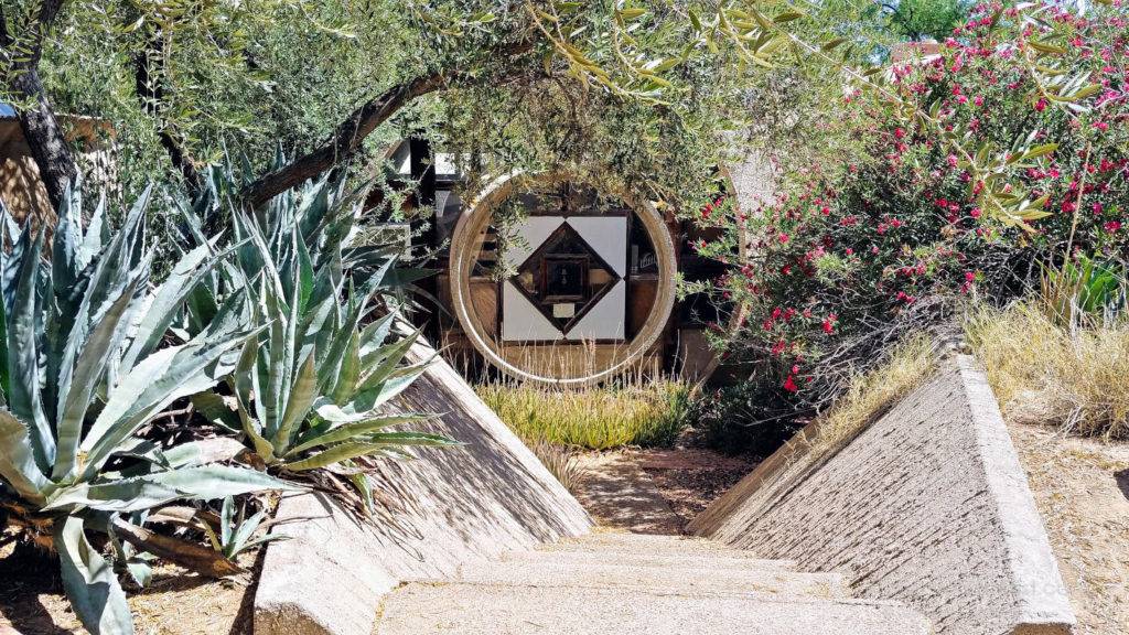 Inside Cosanti, the home and studio of Paolo Soleri