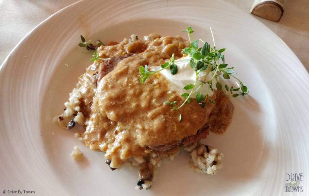 Tenderloin of Beef Stroganoff with Morel Mushroom Risotto