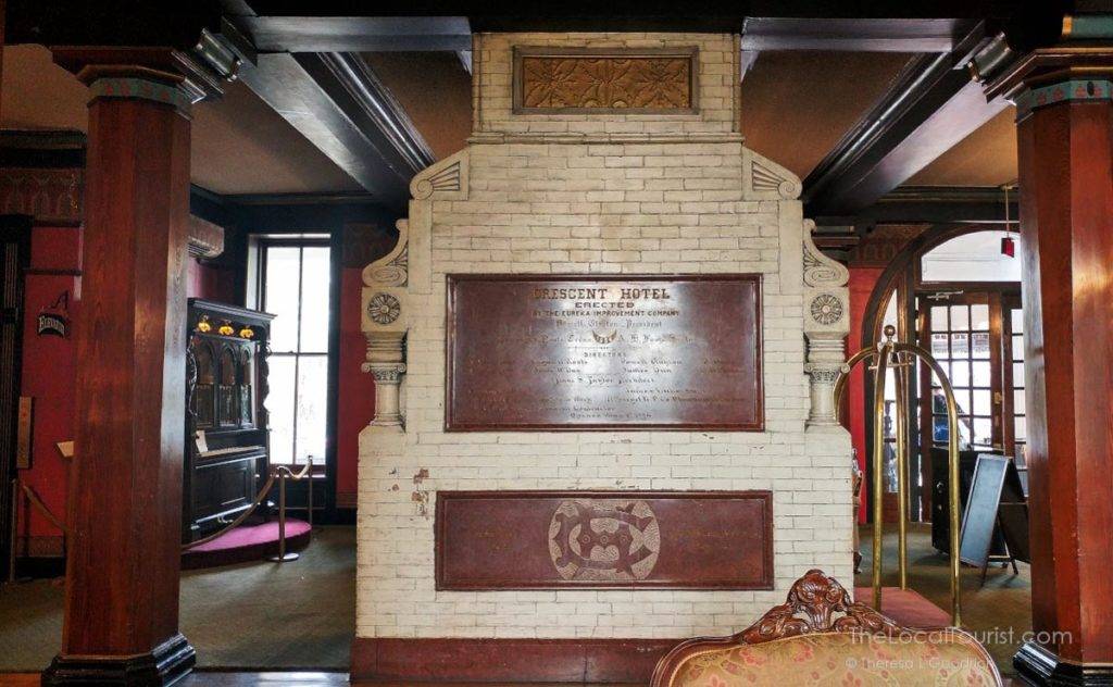 Grand Fireplace at 1886 Crescent Hotel in Eureka Springs, AK