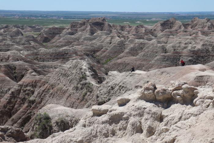 Sightseers at Badlands National Park