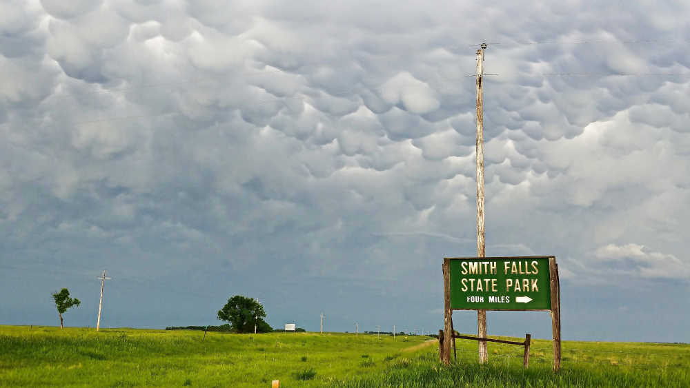 Storm clouds over Smith Falls State Park