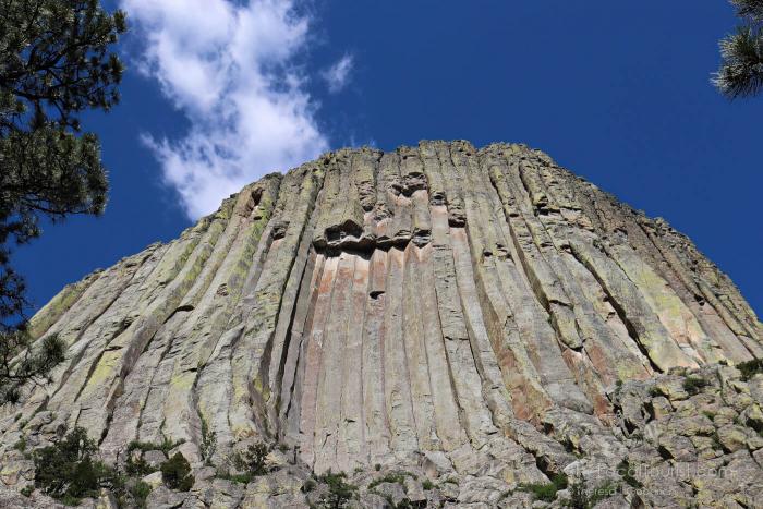 A spot on Devils Tower were columns fell off